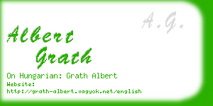 albert grath business card